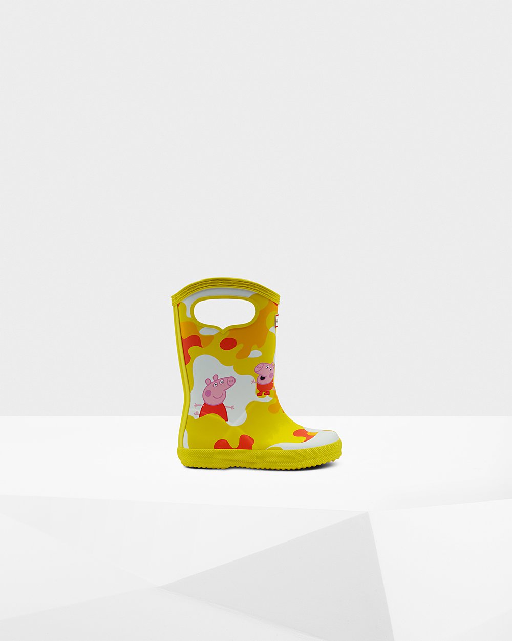 Hunter Niños Original First Peppa Pig Grab Handle - Botas de Lluvia Amarillo - 046-YXCNIK